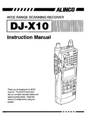 Alinco DJ-X10 VHF UHF FM Radio Instruction Owners Manual page 1