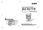 Alinco DJ-X2 VHF UHF FM Radio Instruction Owners Manual page 1