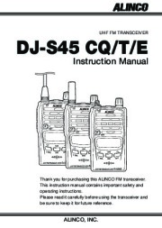 Alinco DJ-S45 CQ T E VHF UHF FM Radio Owners Manual page 1