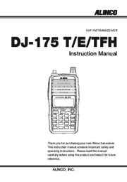 Alinco DJ-175 T R TFH Radio Instruction Owners Manual page 1