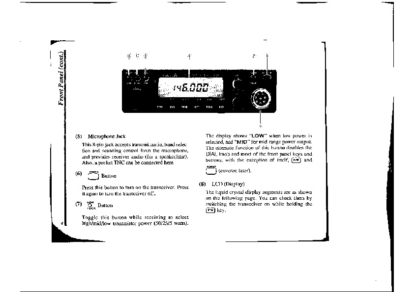 Yaesu FT-2200 Radio Mobile Transceiver Microphone Users Guide