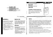 Alinco DJ-C1 DJ-C4 VHF UHF FM Radio Owners Manual page 1