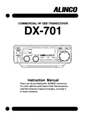 Alinco DX-701 VHF UHF FM Radio Instruction Owners Manual page 1